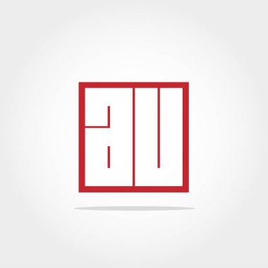 İlk harf Au Logo şablonu vektör tasarımı
