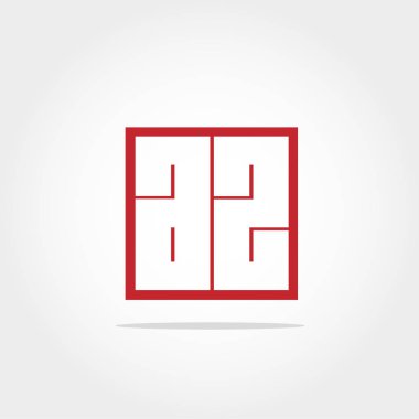 İlk mektup Az Logo şablonu vektör tasarımı
