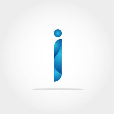 İlk harf i logo şablon vektör tasarımı