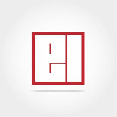 nitial mektup El Logo vektör tasarımı