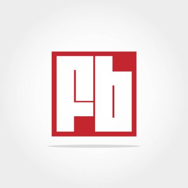 İlk harf Fb Logo vektör tasarımı