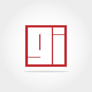 İlk harf Gi Logo vektör tasarımı