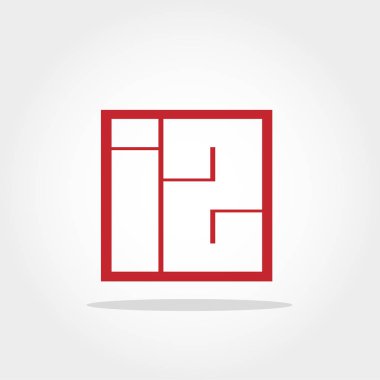 İlk harf ız Logo vektör tasarımı