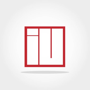 İlk harf IU Logo vektör tasarımı