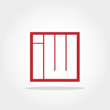 İlk harf IW Logo vektör tasarımı