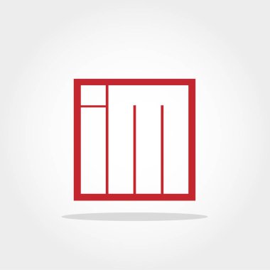 İlk harf Im Logo vektör tasarımı