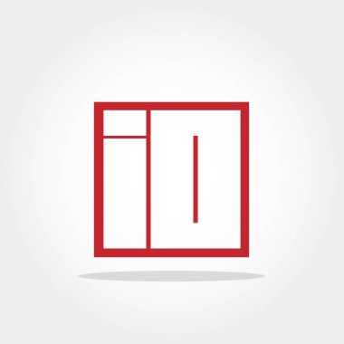İlk harf IO Logo vektör tasarımı