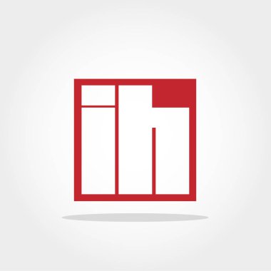 İlk harf Ih Logo vektör tasarımı
