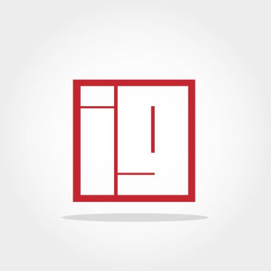 İlk harf IG Logo vektör tasarımı