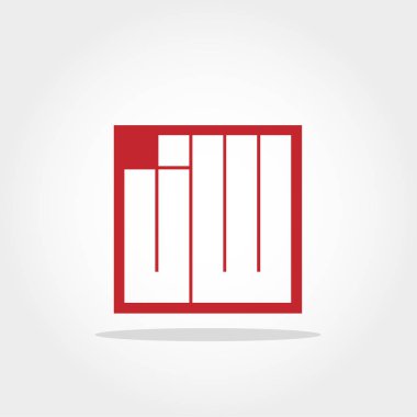 İlk harf Jw Logo vektör tasarımı