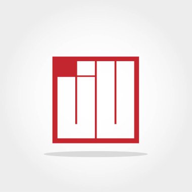 İlk harf Ju Logo vektör tasarımı