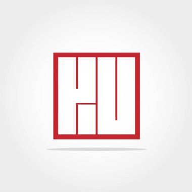 İlk harf Ku Logo vektör tasarımı