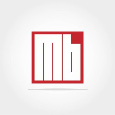İlk harf Mb Logo vektör tasarımı