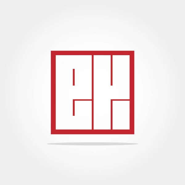Nitial Mektup Logo Vektör Tasarımı — Stok Vektör