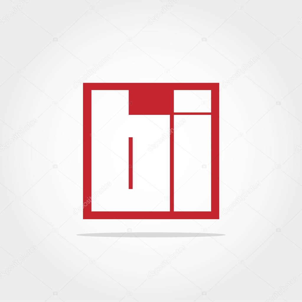 Nitial Letter BI Logo Vector Design