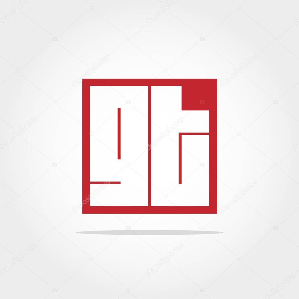Initial Letter GT Logo Vector Design