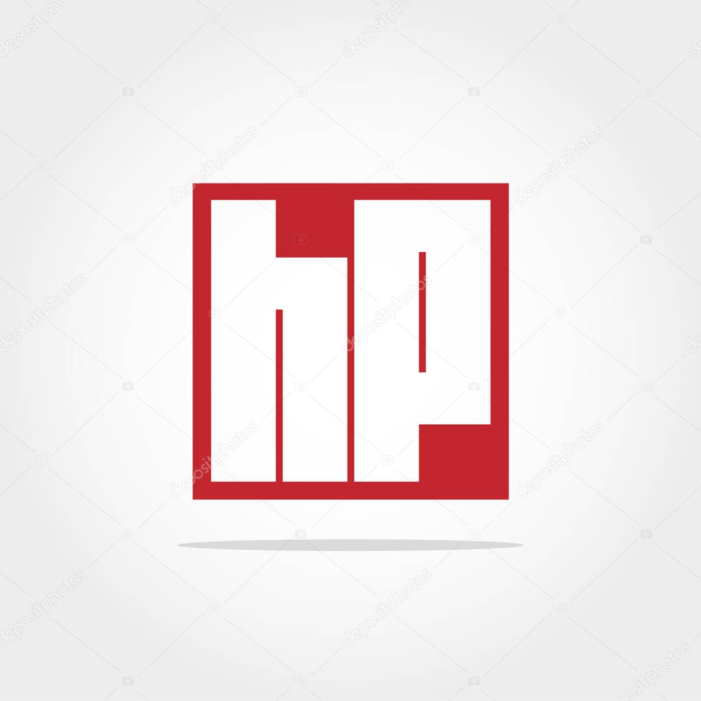 Initial Letter HP Logo Vector Design