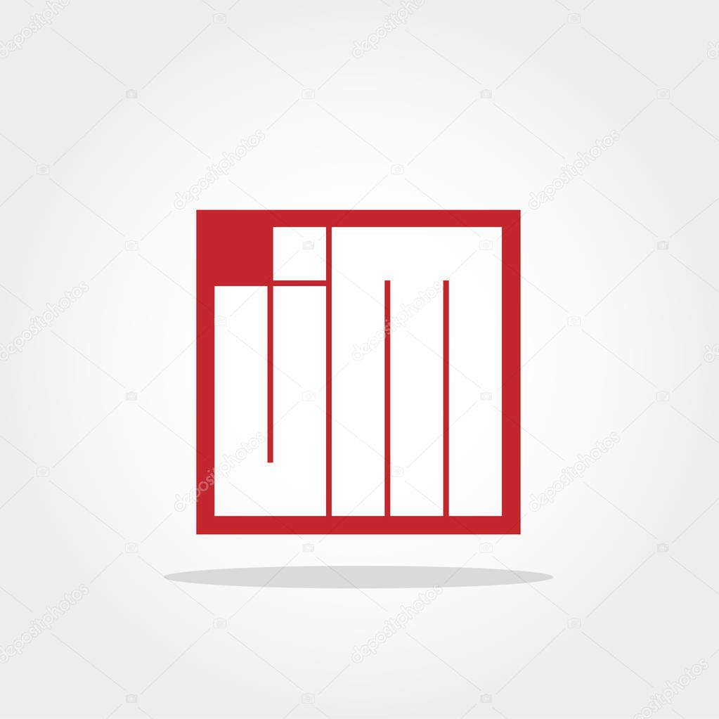Initial Letter JM Logo Vector Design