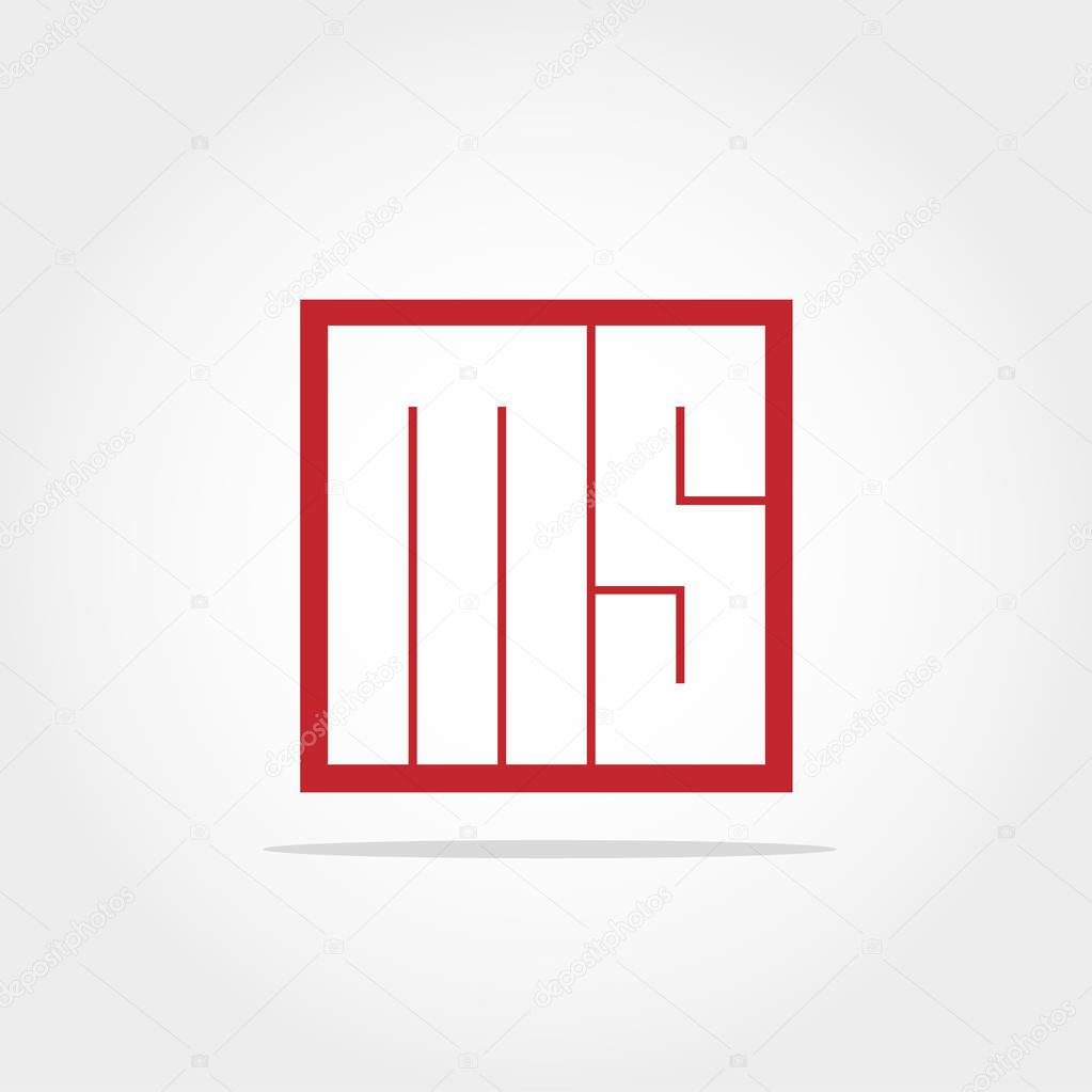 Initial Letter MS Logo Vector Design