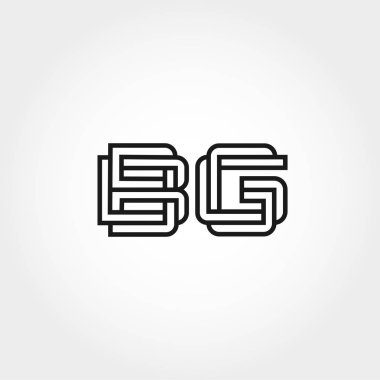 İlk harf Bg Logo şablonu vektör tasarımı