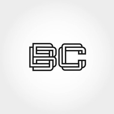 İlk mektup M.ö. Logo tasarım şablonu