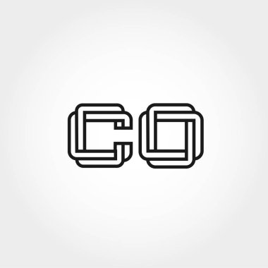 İlk harf Co Logo tasarım şablonu