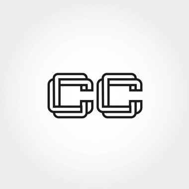 İlk Harf CC Logo Şablonu Tasarımı