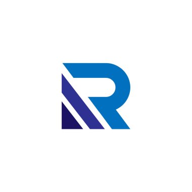 İlk harf R Logo tasarım şablonu