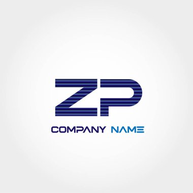 İlk harf Zp Logo tasarım şablonu