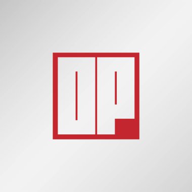 İlk harf Op Logo tasarım şablonu