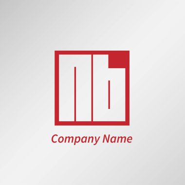 İlk mektup Nb Logo tasarım şablonu