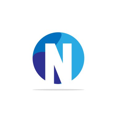 İlk harf N Logo tasarım şablonu