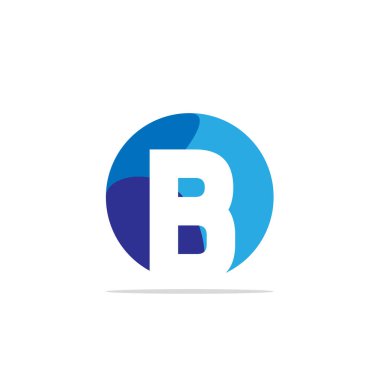 İlk harf B Logo tasarım şablonu