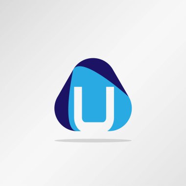 İlk Harf U Logo tasarım şablonu