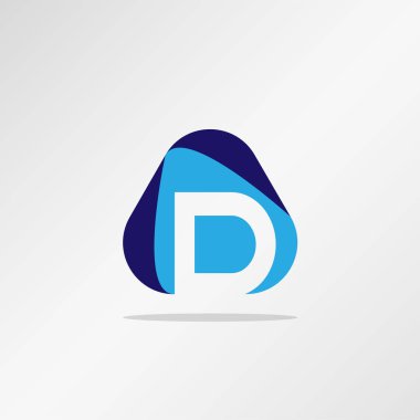 İlk harf D Logo tasarım şablonu