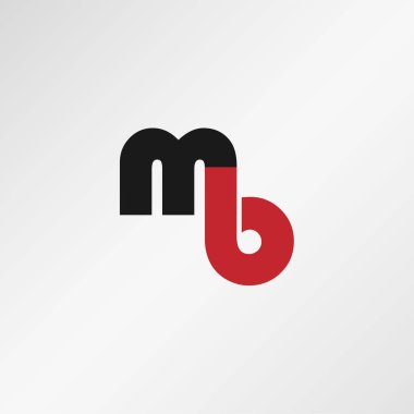 İlk harf Mb Logo tasarım şablonu