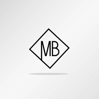 İlk harf Mb Logo tasarım şablonu