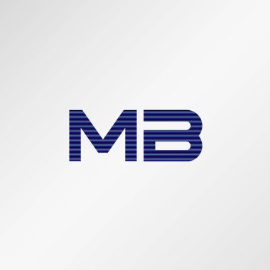İlk harf Mb Logo tasarım şablonu