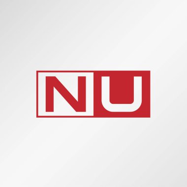 İlk harf Nu Logo tasarım şablonu