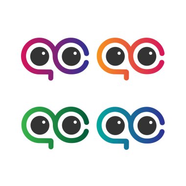 İlk Harf AC Logo Şablonu Tasarımı