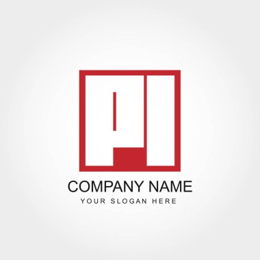 İlk mektup Pl Logo vektör tasarımı