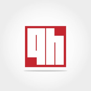 İlk harf Qh Logo vektör tasarımı