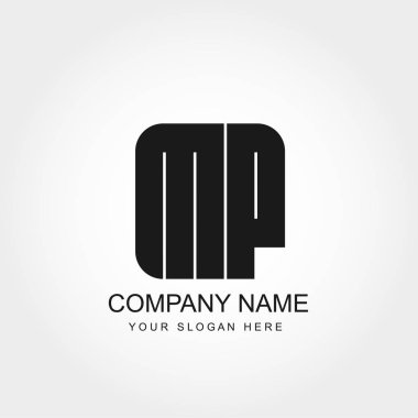 İlk Leter Mp Logo vektör tasarımı
