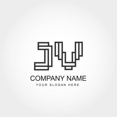 İlk Leter Jv Logo vektör tasarımı