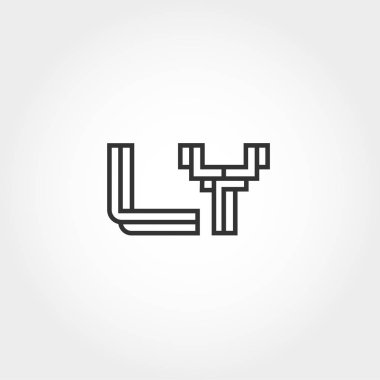 İlk Leter Ly Logo vektör tasarımı