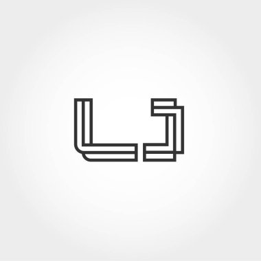 İlk harf Lj Logo vektör tasarımı