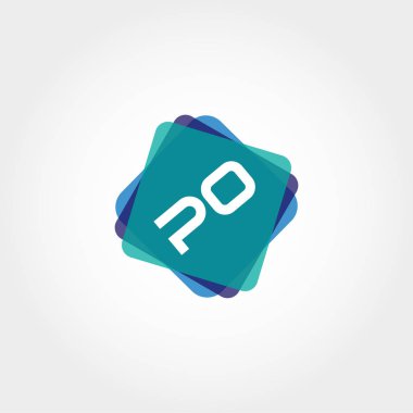 İlk harf Po Logo vektör tasarımı