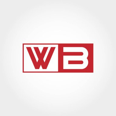 İlk harf Wb Logo vektör tasarımı