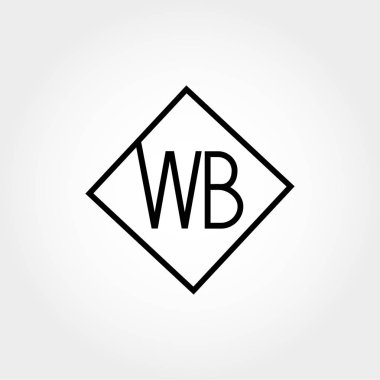İlk harf Wb Logo vektör tasarımı