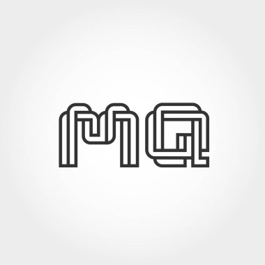 İlk harf Mq Logo vektör tasarımı